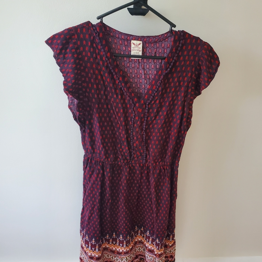 Faded Glory Women's casual short sleeve boho print dress. Size small